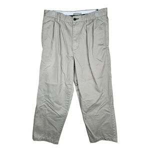 Orvis Khaki Pleated Front Chino Casual Pants Men's 32